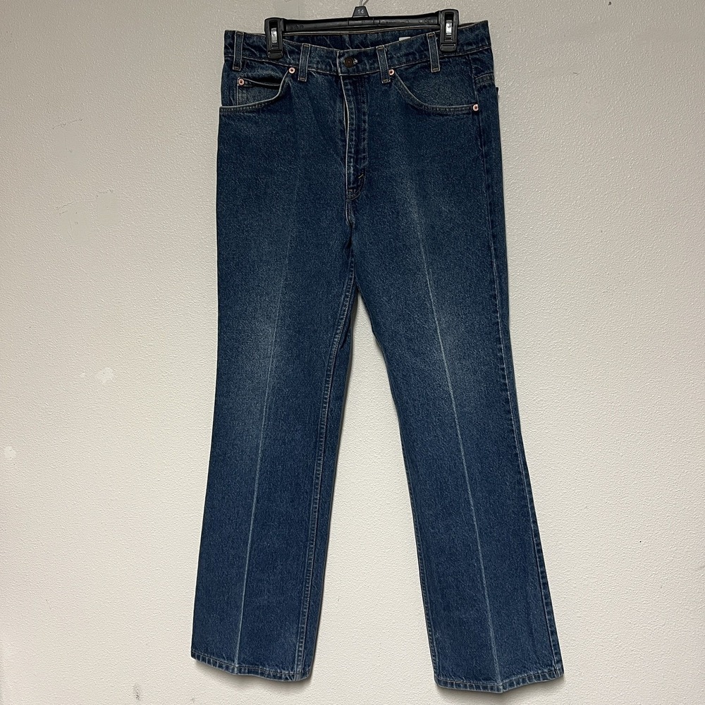 GUC Vintage Levi's 517 Jeans Orange Tab Distressed Mens Size 34 x 32 Made in USA